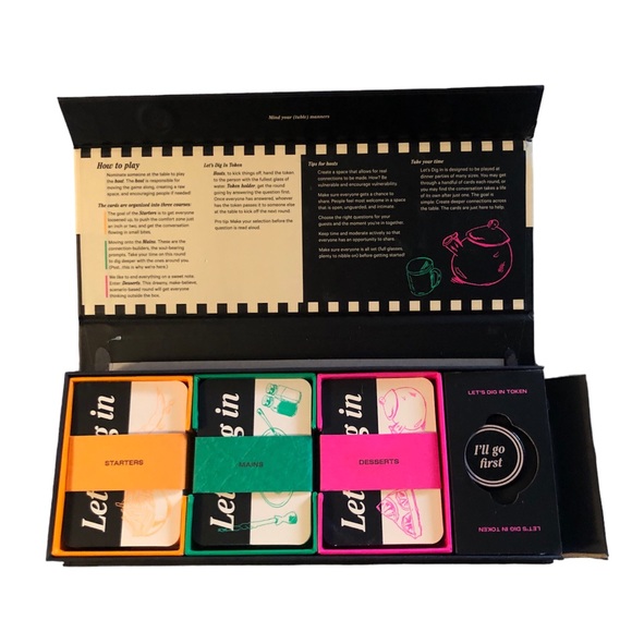 Our Place Let’s Dig In Conversation Starter Dinner Party Game - Picture 1 of 13